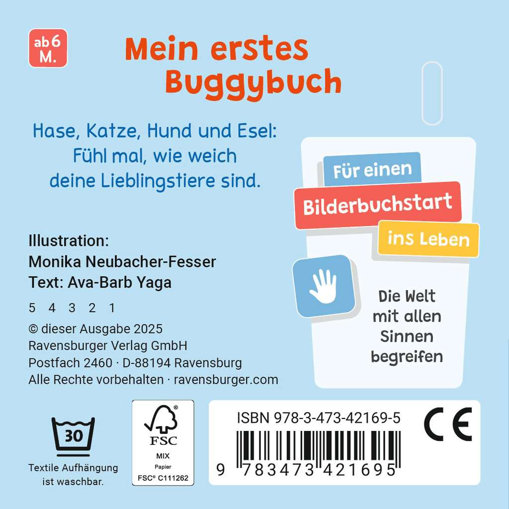 Bilderbuch Ravensburger Mein erstes Buggybuch: Fühl mal! Lieblingstiere