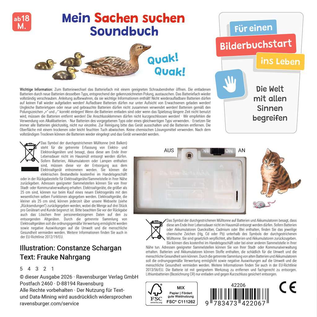 Bilderbuch Ravensburger Hör mal hin: Sachen suchen, Sachen hören: Tierkinder
