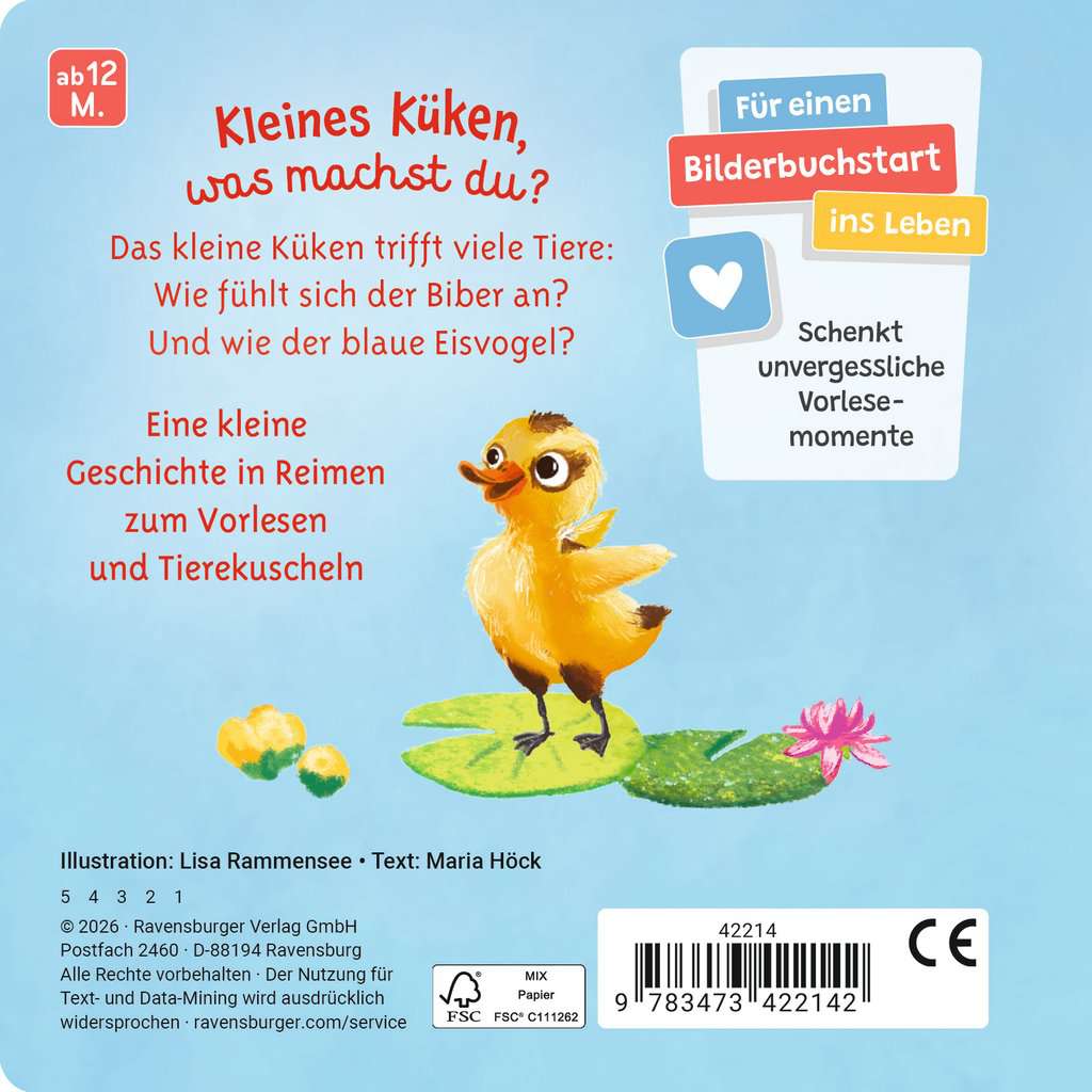 Bilderbuch Ravensburger Mein liebstes Vorlese-Fühlbuch: Das kleine Küken