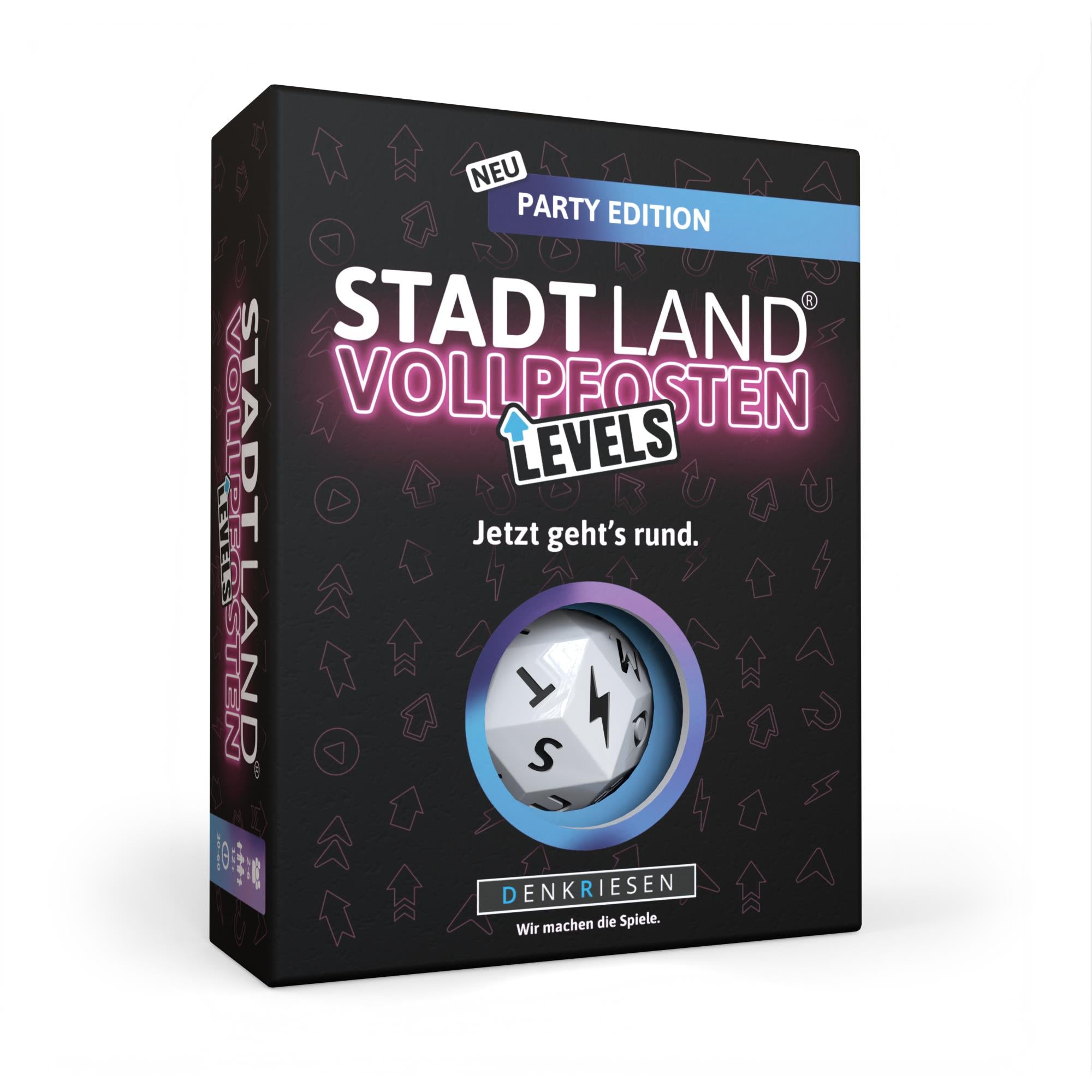 Stadt Land Vollpfosten® Party Edition – "Jetzt geht's rund." | Levels