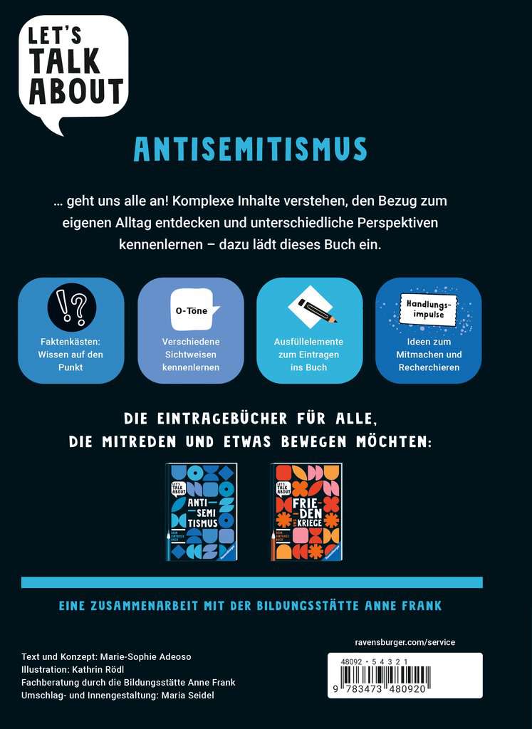 Bilderbuch Ravensburger Antisemitismus. Dein Eintragebuch