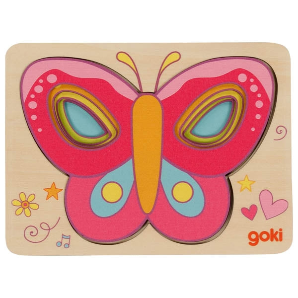 Puzzle goki Schichtenpuzzle Schmetterling