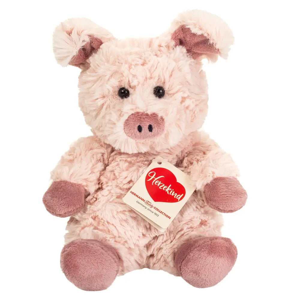 Plüschtier Teddy Hermann Teddy-Herrmann ⎮ Bauernhoftiere, 3-fach sortiert ⎮ 20 cm Schweinchen