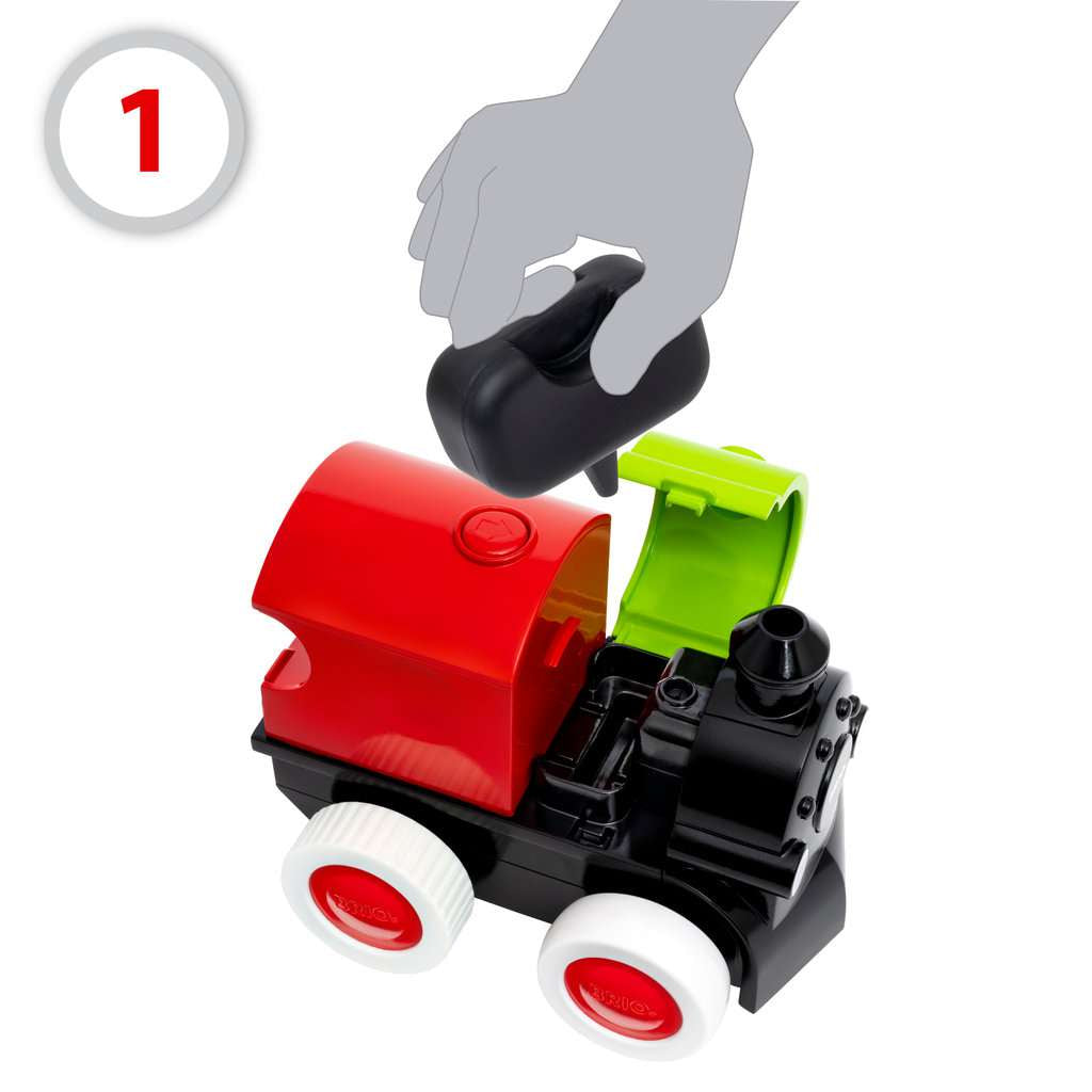 Holzeisenbahn Brio BRIO Push & Go Zug mit Dampf