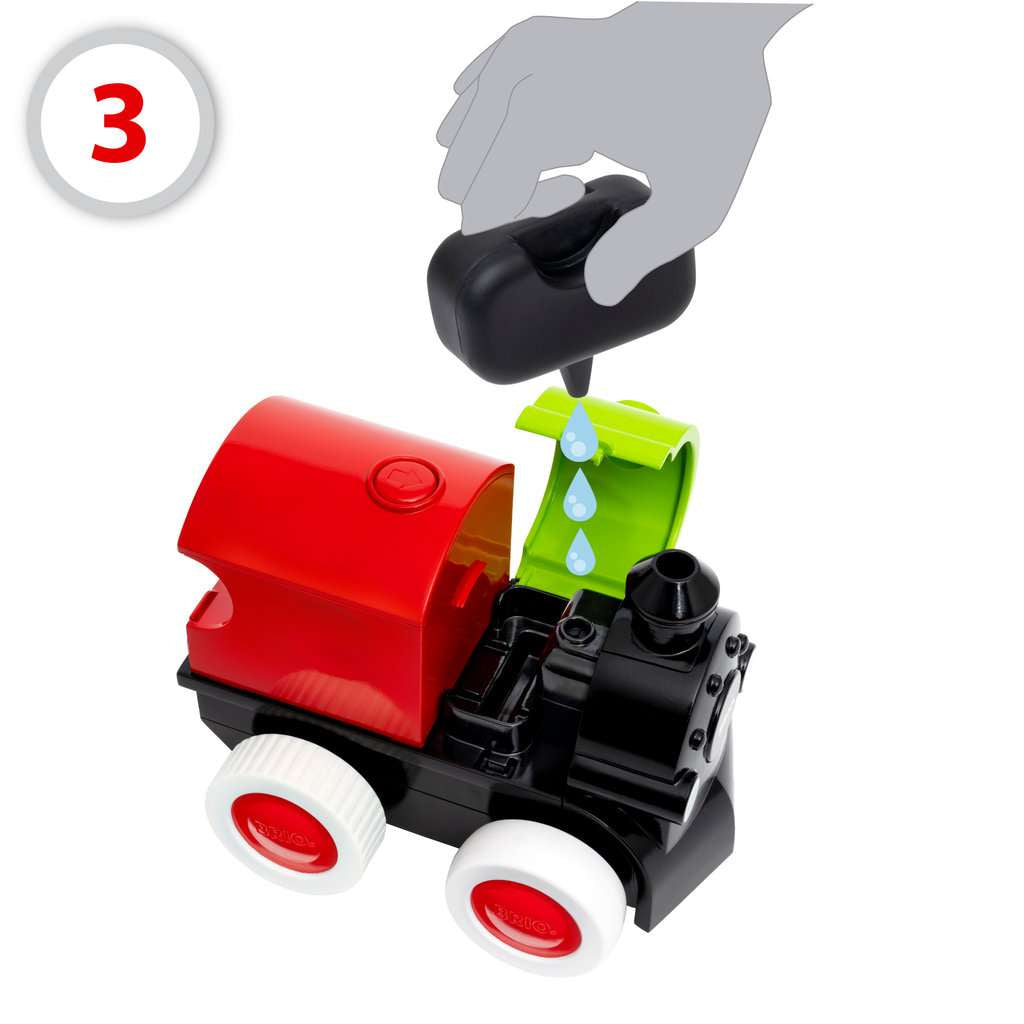 Holzeisenbahn Brio BRIO Push & Go Zug mit Dampf