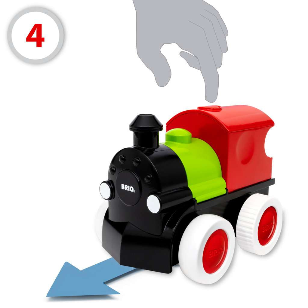 Holzeisenbahn Brio BRIO Push & Go Zug mit Dampf