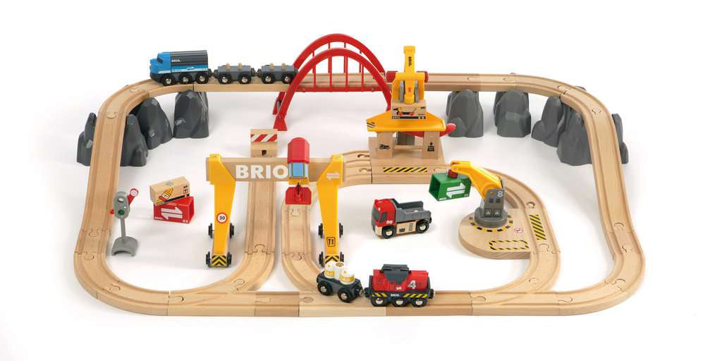 Holzeisenbahn Brio BRIO Frachten Set Deluxe