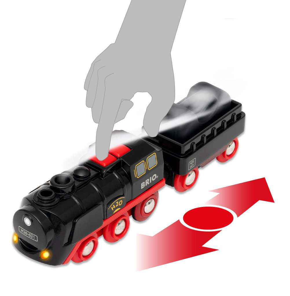 Holzeisenbahn Brio Batterie-Dampflok Weihnachts-Set