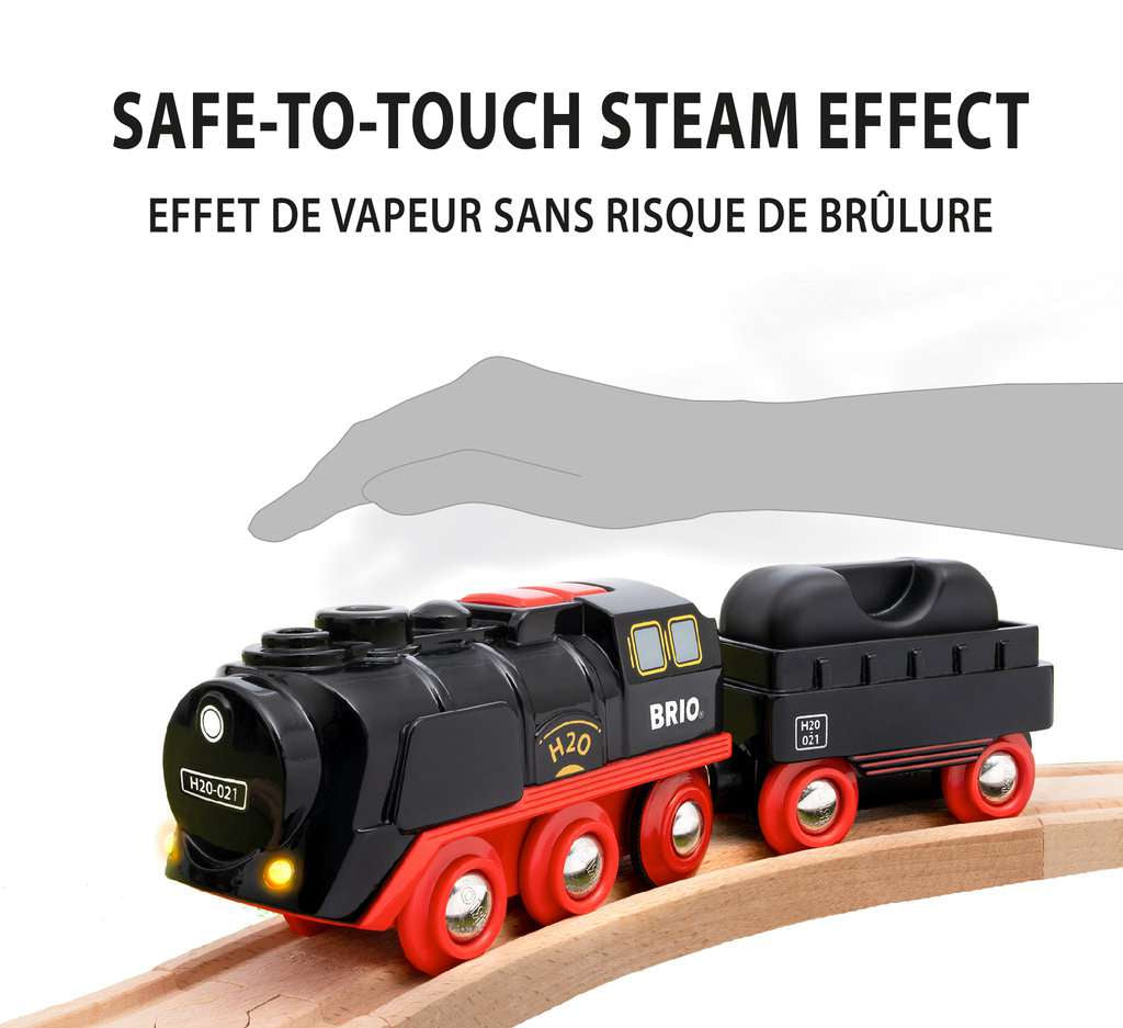 Holzeisenbahn Brio Batterie-Dampflok Weihnachts-Set