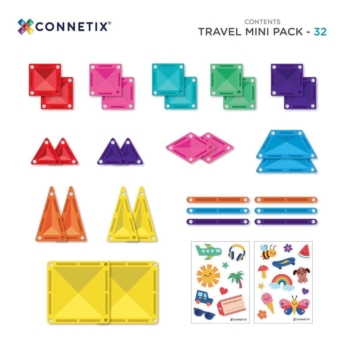 Connetix Magnetbausteine Travel Mini Pack 32 Teile