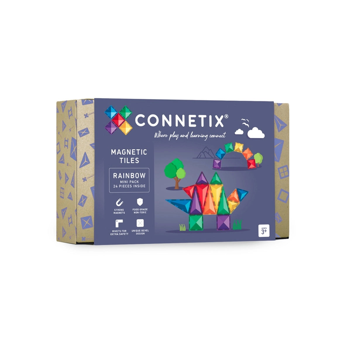 Bausteine CONNETIX Connetix Magnetbausteine Rainbow Mini Pack - 24 Teile