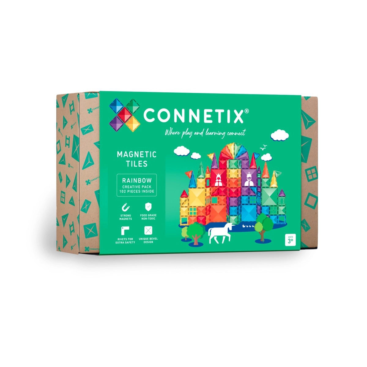 Bausteine CONNETIX Connetix Magnetbausteine Rainbow Creative Pack 102 Teile