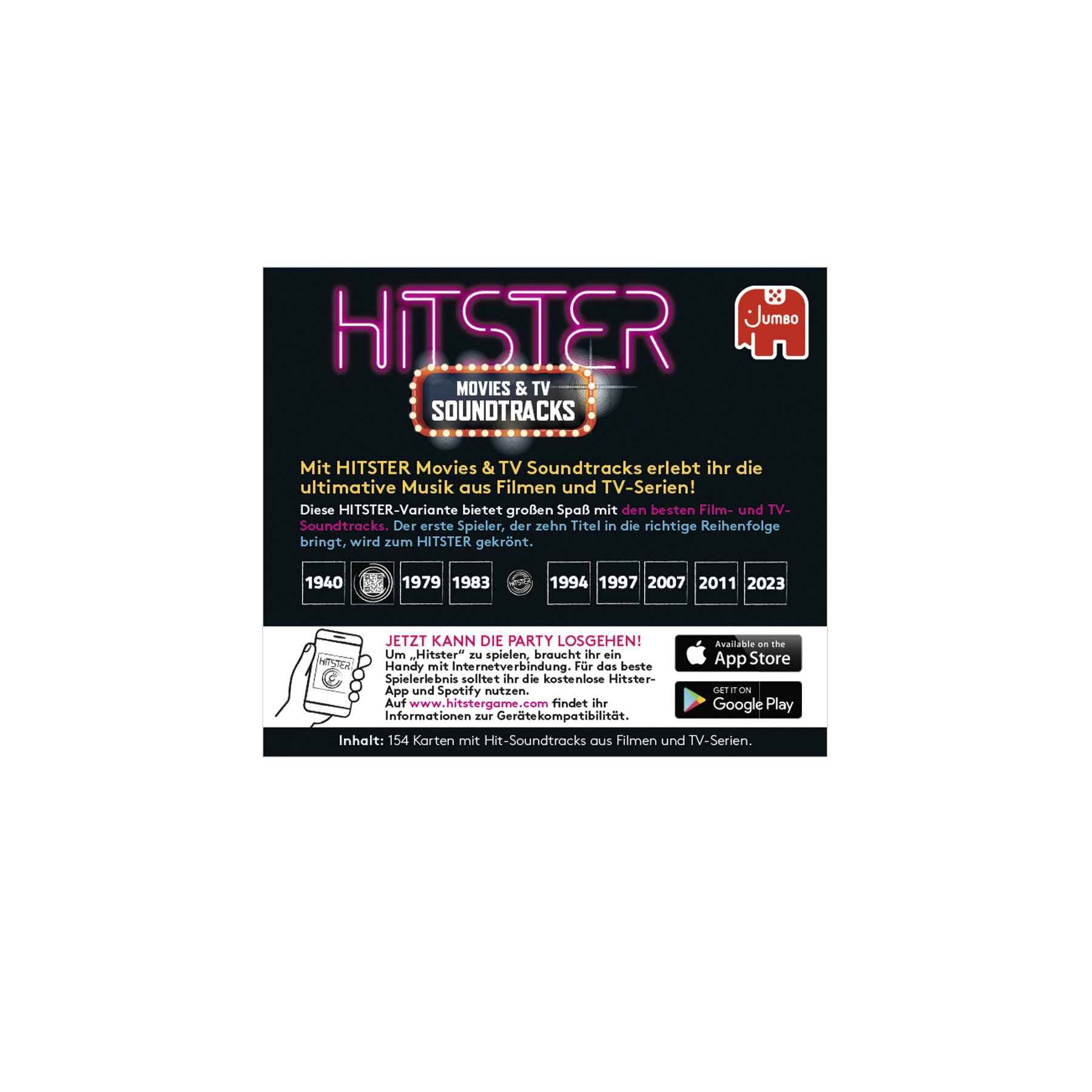 Gesellschaftsspiel Jumbo Spiele Hitster – Movies & TV Soundtracks