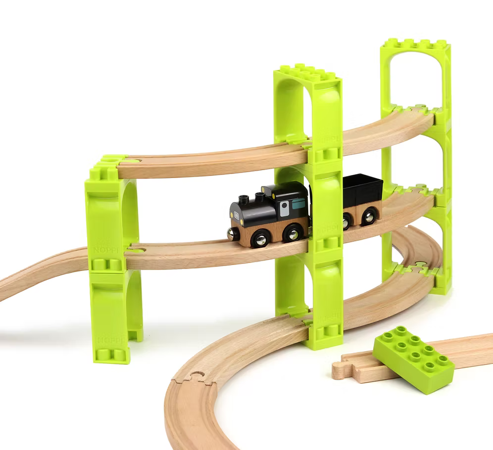 Neue Freunde Noppi Eisenbahn - 16 Bauteile für Brücken