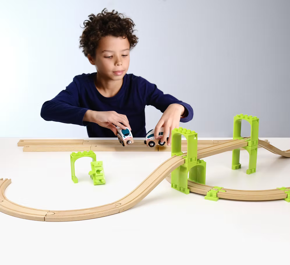 Neue Freunde Noppi Eisenbahn - 16 Bauteile für Brücken