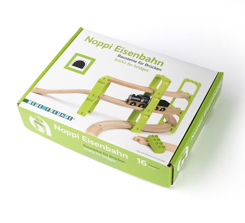 Neue Freunde Noppi Eisenbahn - 16 Bauteile für Brücken
