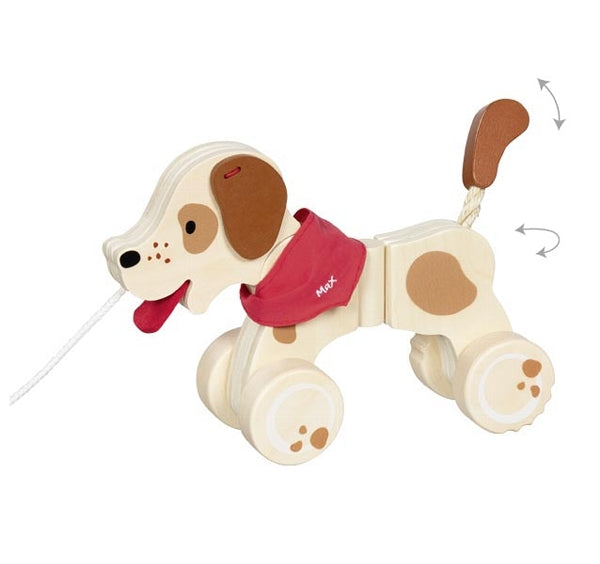 Nachziehen & Schieben goki Ziehtier Hund Max