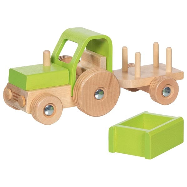 Spielwelt goki Traktor mit Anhänger