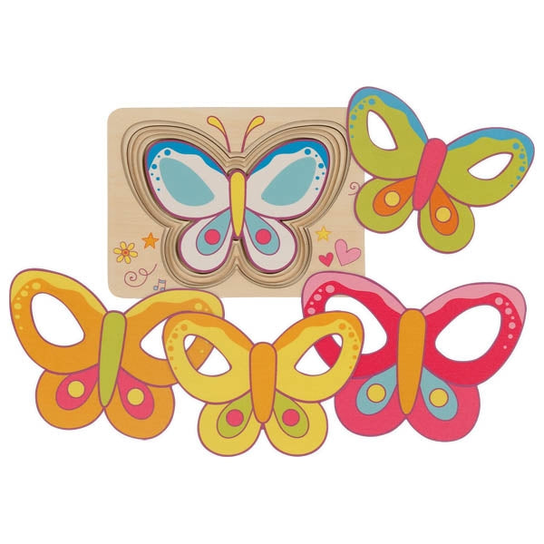 Puzzle goki Schichtenpuzzle Schmetterling
