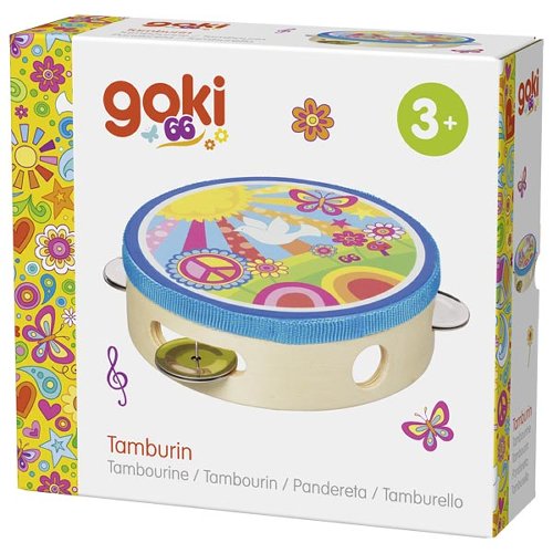 Musikspielzeuge goki Tamburin mit Schellen Sonnenschein