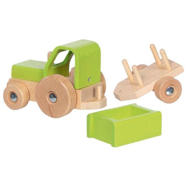 Spielwelt goki Traktor mit Anhänger