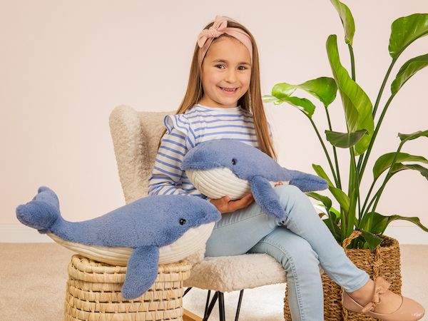 Plüschtier Teddy Hermann Teddy-Herrmann ⎮ Walfisch Waltraud ⎮ 44 cm