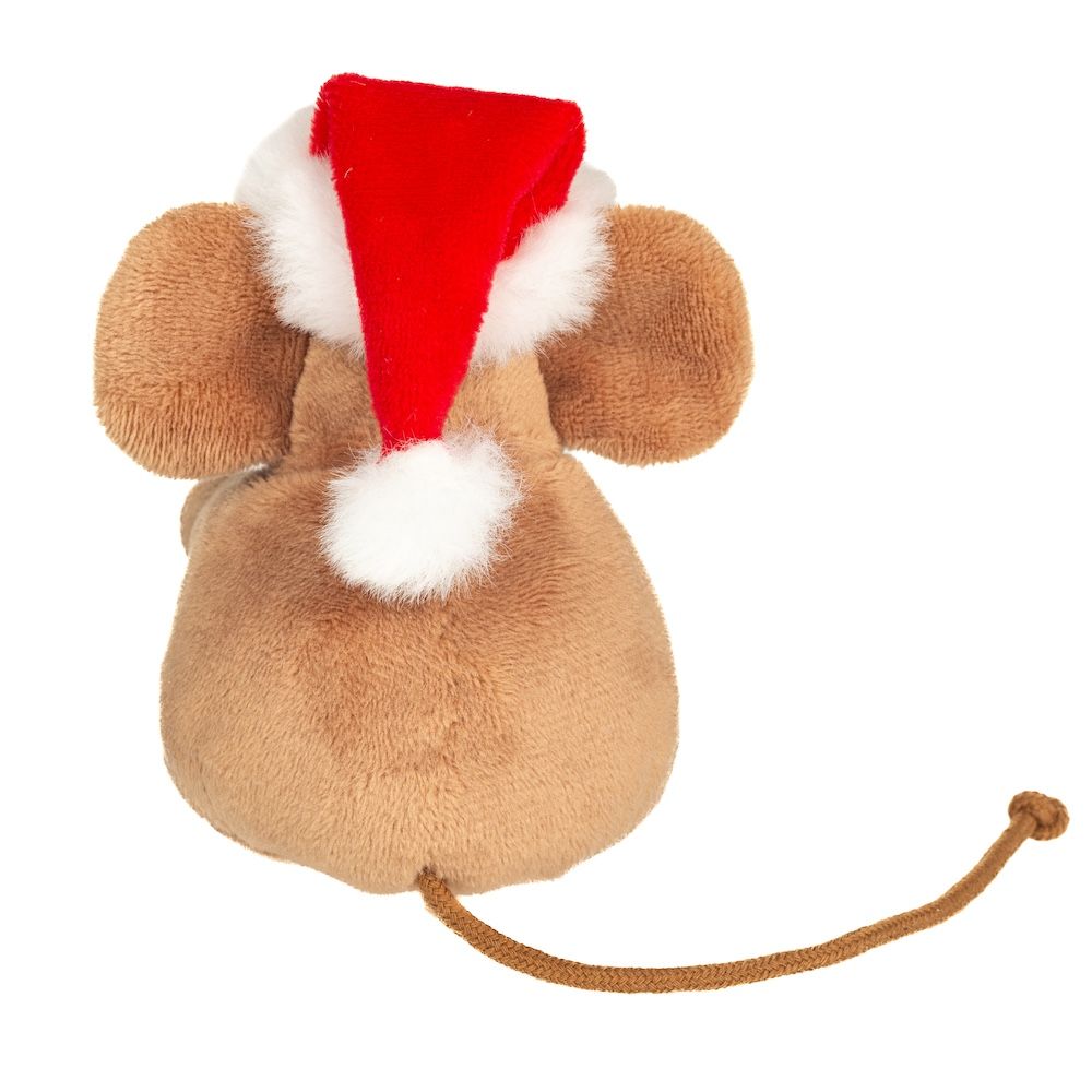 Plüschtier Teddy Hermann Teddy-Herrmann ⎮ Weihnachtsmaus mit Geschenk ⎮ 11 cm