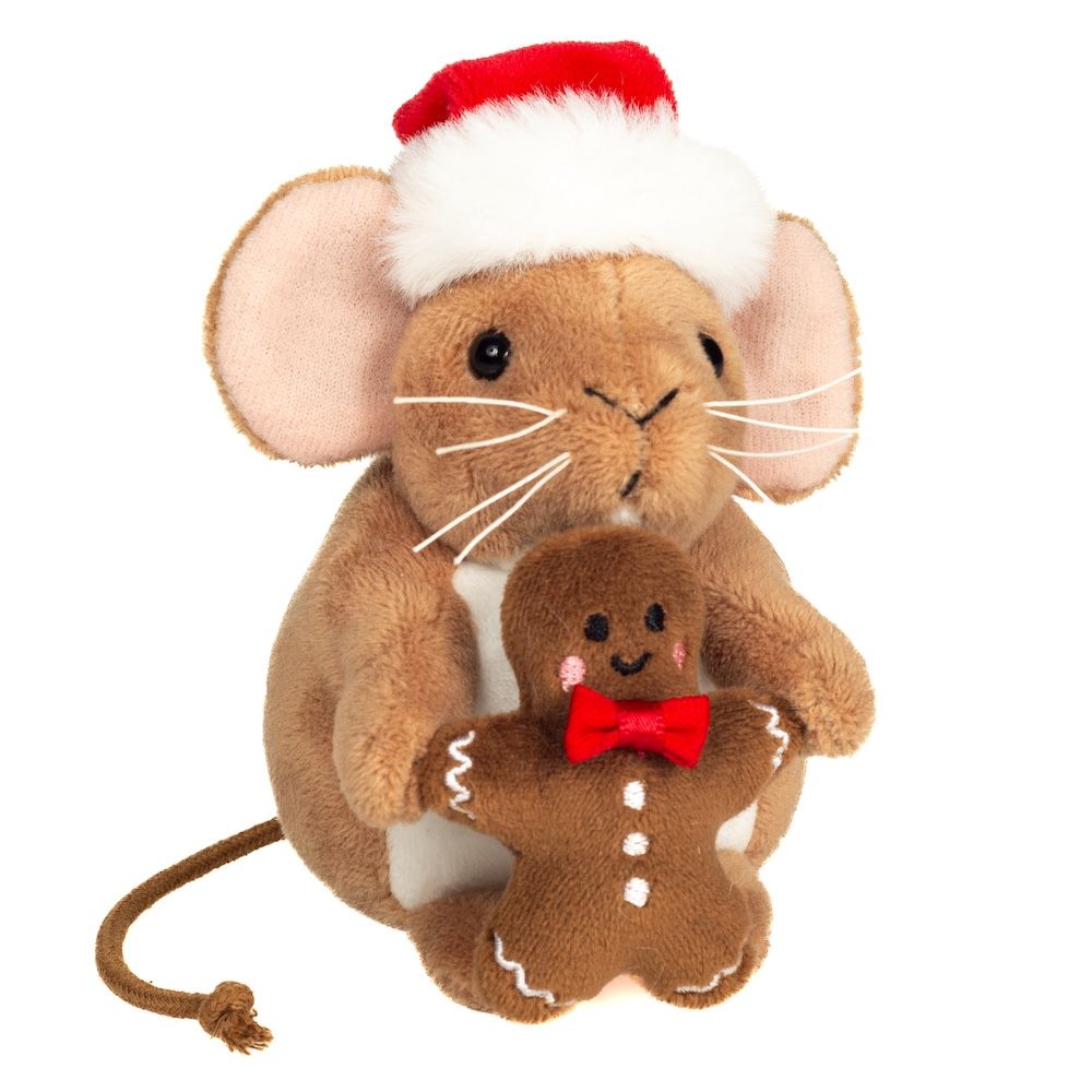 Plüschtier Teddy Hermann Teddy-Herrmann ⎮ Weihnachtsmaus mit Lebkuchenmann ⎮ 11 cm