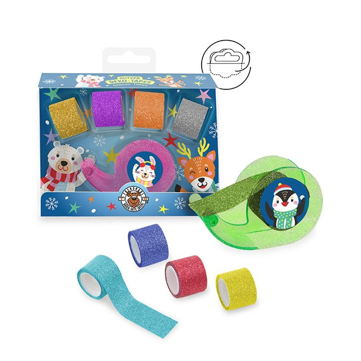 Magic Moments Glitzer Tapes inkl. Abroller, 6-teilig, 2-fach sortiert
