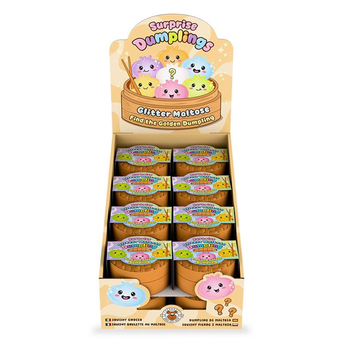 Glitzer-Maltose-Dumpling Ø 6CM, 6-fach sortiert, 1 Stück