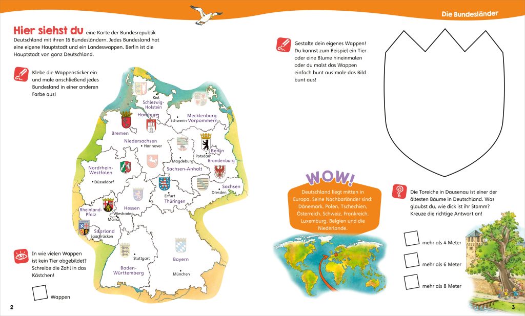 Malen Tessloff WAS IST WAS Junior // Mitmach-Heft // Deutschland