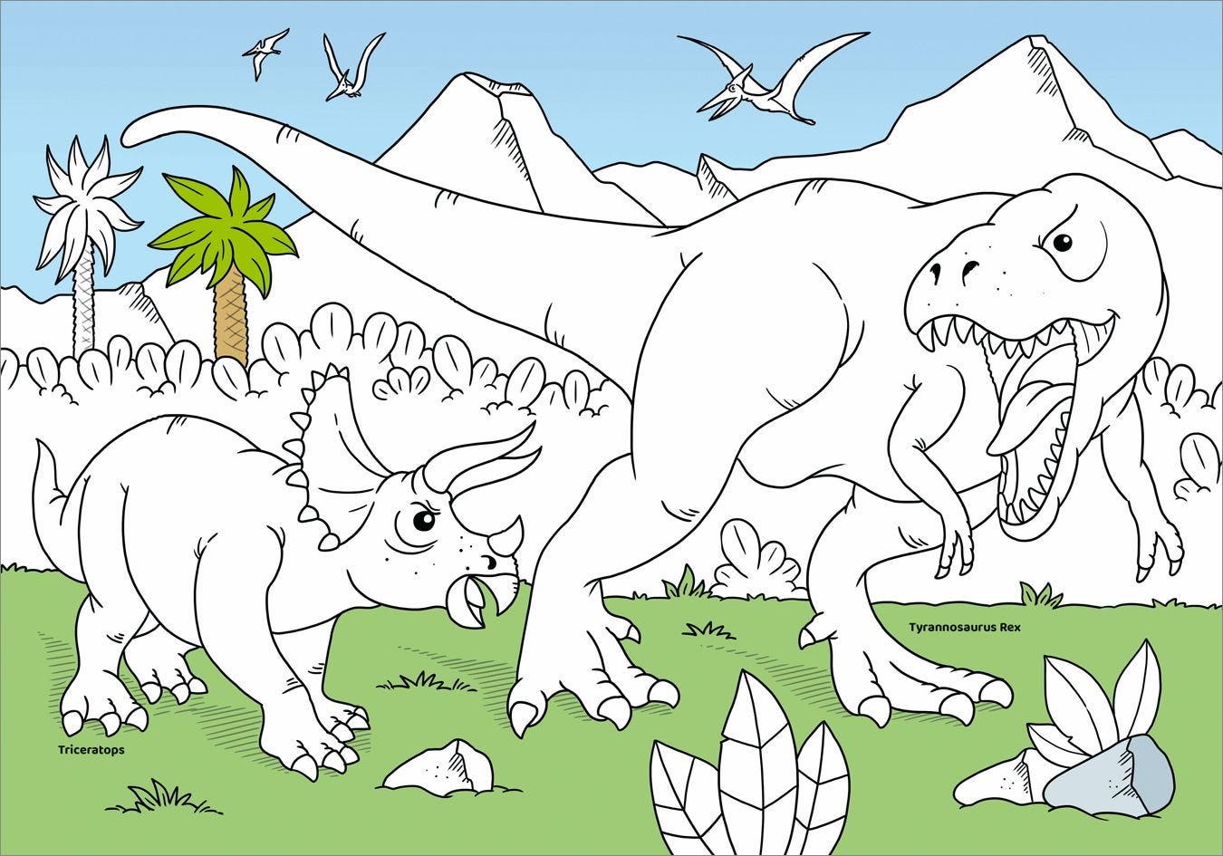 Dinostark! Rätsel- und Malspaß