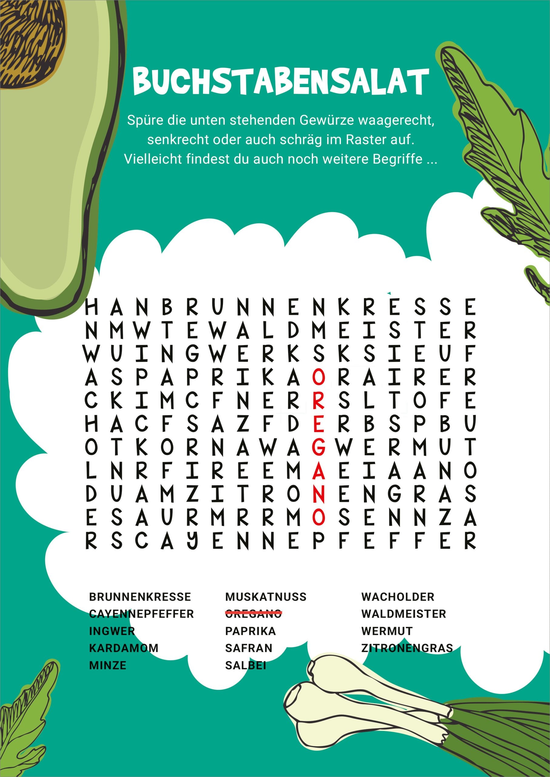 Worträtsel für Buchstabenfans