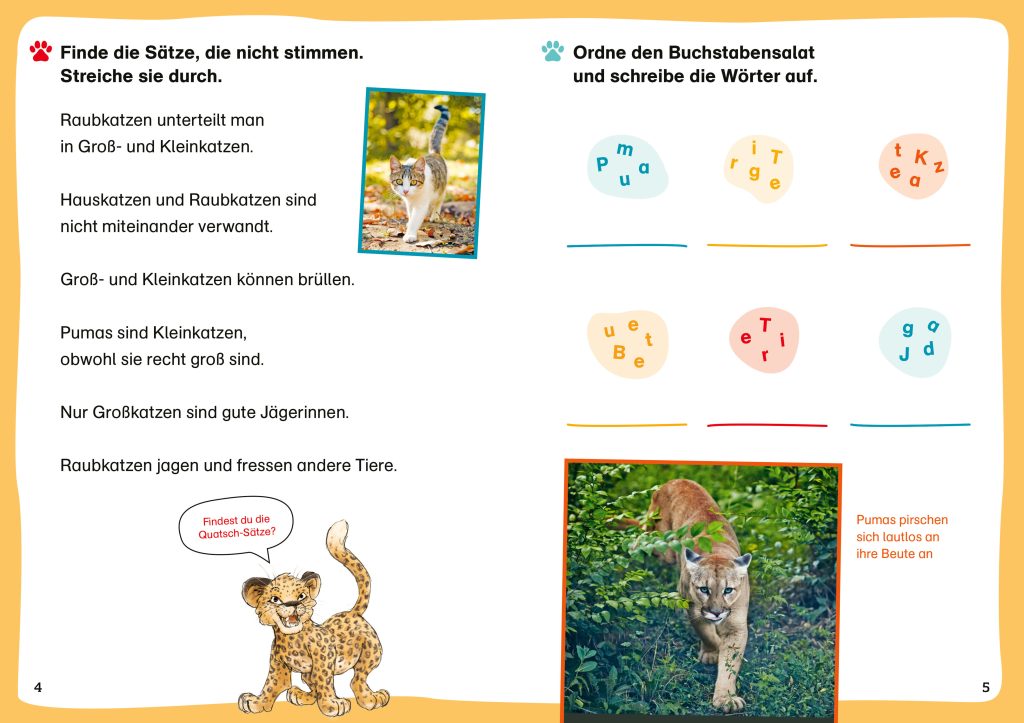 WAS IST WAS Erstes Lesen. Leserätsel Raubkatzen