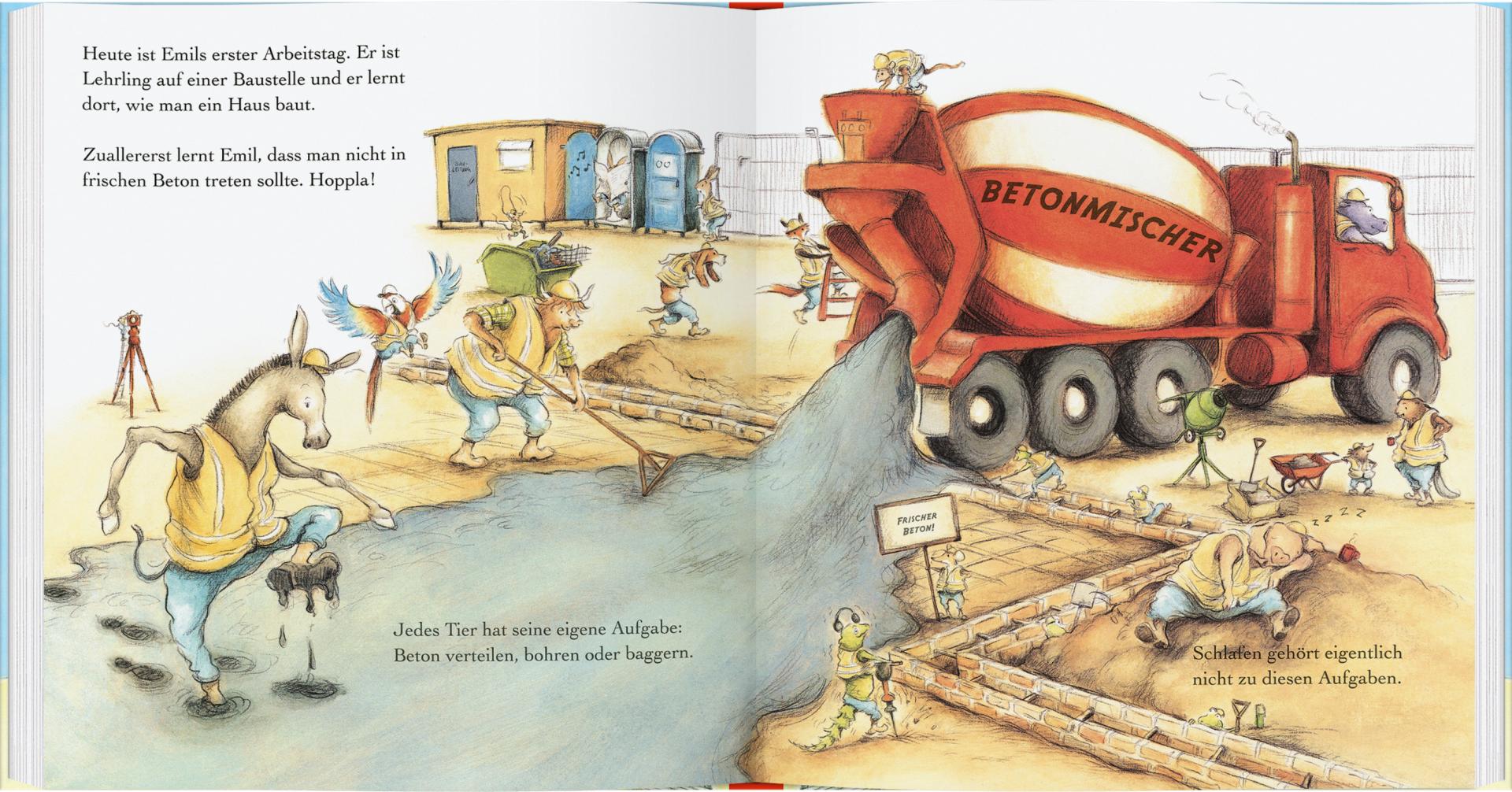 Emil auf der Baustelle
