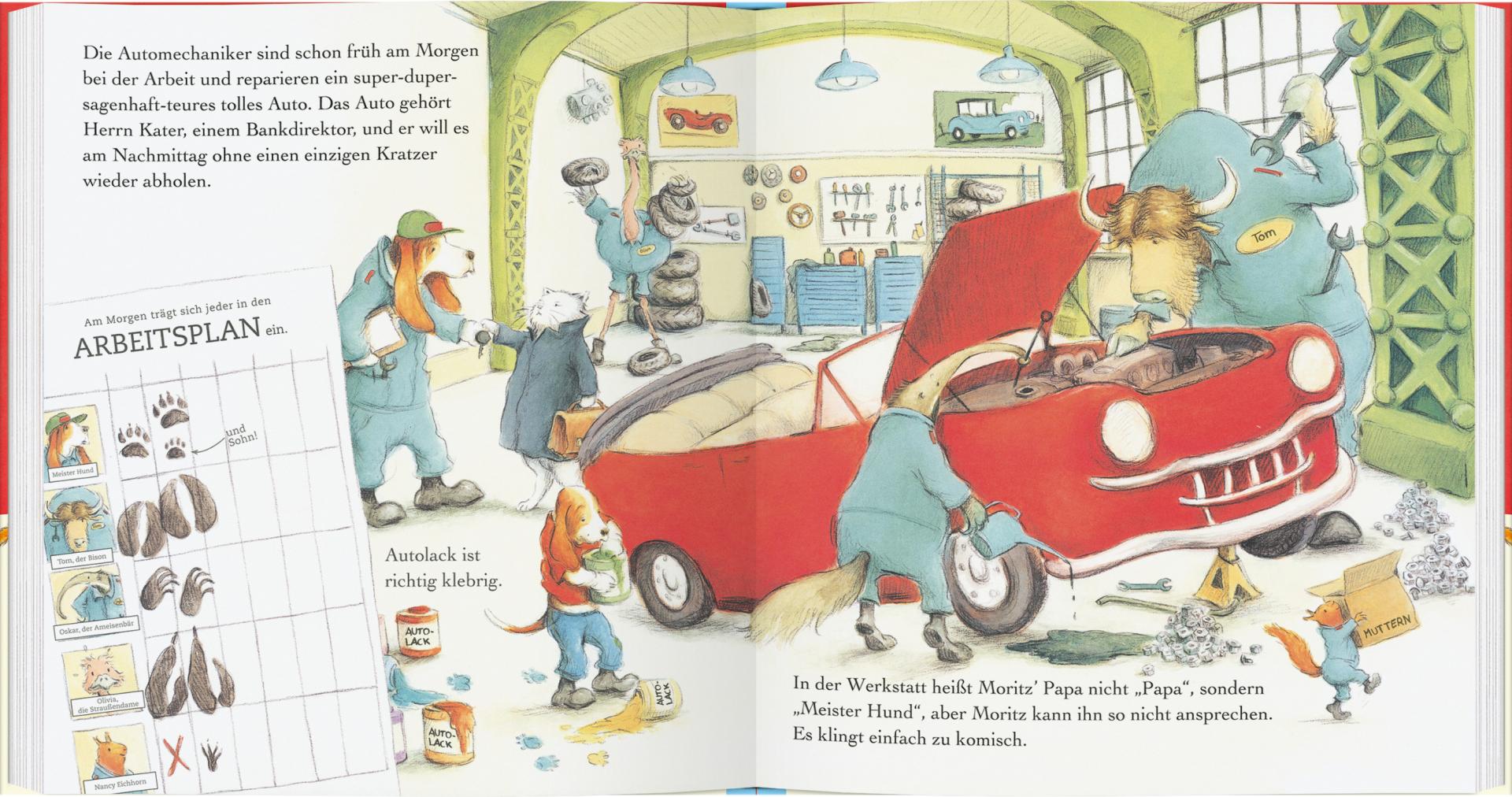 Kinder- und Jugendliteratur Gerstenberg Verlag Moritz in der Autowerkstatt