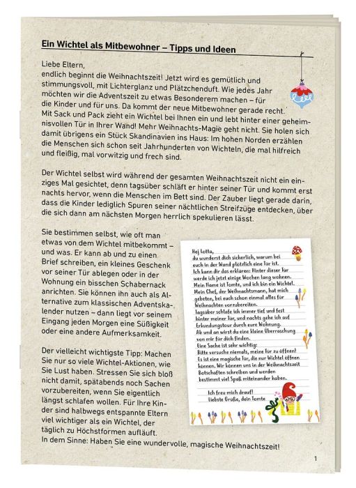 Weihnachten Moses Verlag Wichteltür-Set Weihnachtszauber