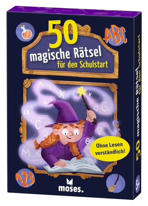 Moses 50 Karten / Pocket Quiz Moses Verlag 50 magische Rätsel für den Schulstart