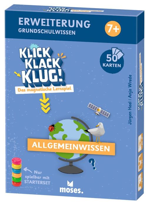 Lernspiel Moses Verlag Klick Klack Klug Erweiterungsset Allgemeinwissen ab 7 Jahren