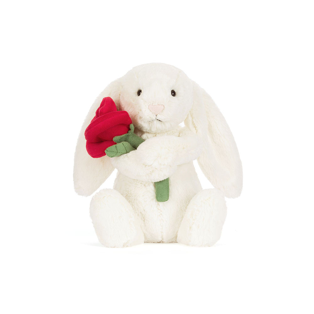 Plüschtier Jellycat Cream Bunny mit Rose