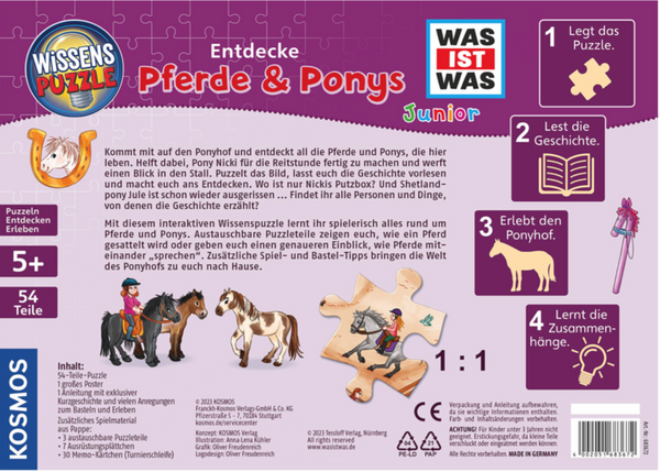Wissenspuzzle: WAS IST WAS junior - Entdecke Pferde und Ponys
