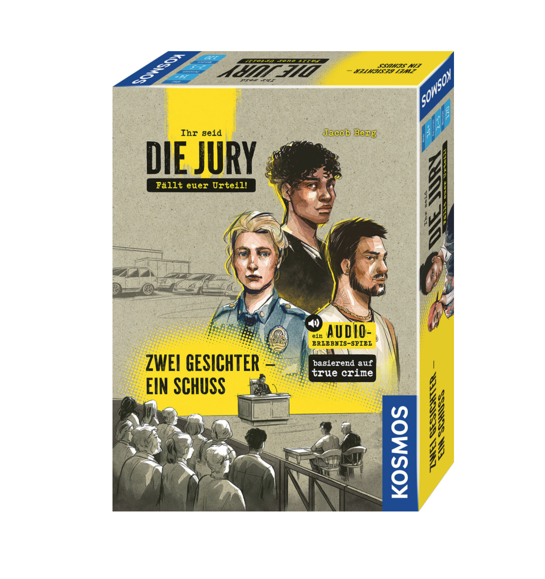 Rätselspiel KOSMOS Die Jury: Zwei Gesichter - ein Schuss