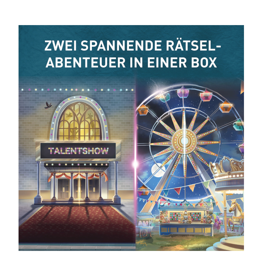 Rätselspiel KOSMOS EXIT Das Spiel Family: Backstage Boys / Jahrmarkt im Dunkeln