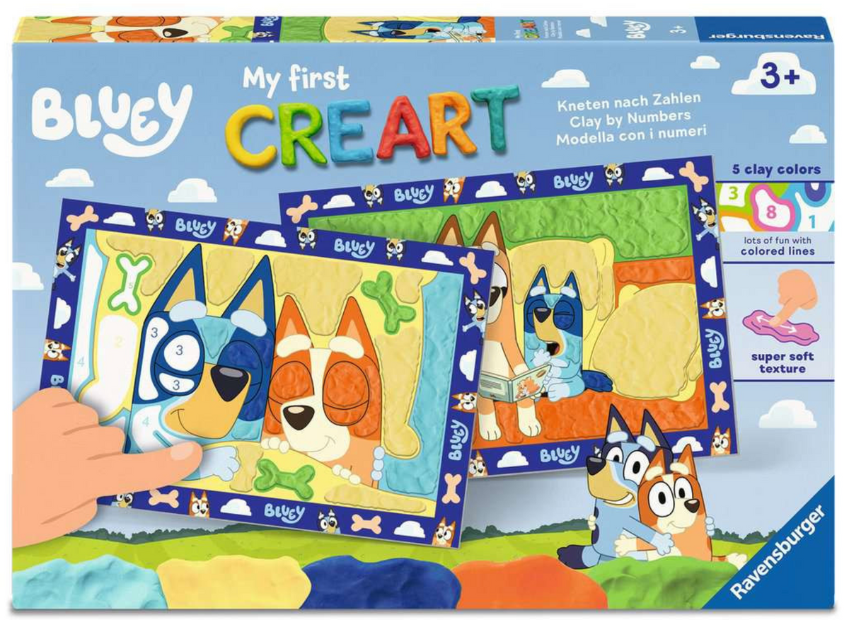 My First CreArt, Kneten nach Zahlen - Gute Nacht, Bluey!