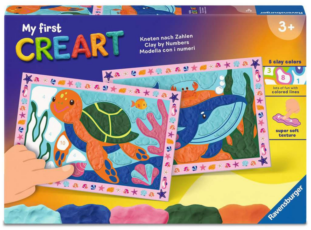 My First CreArt, Kneten nach Zahlen - Wal und Schildkröte