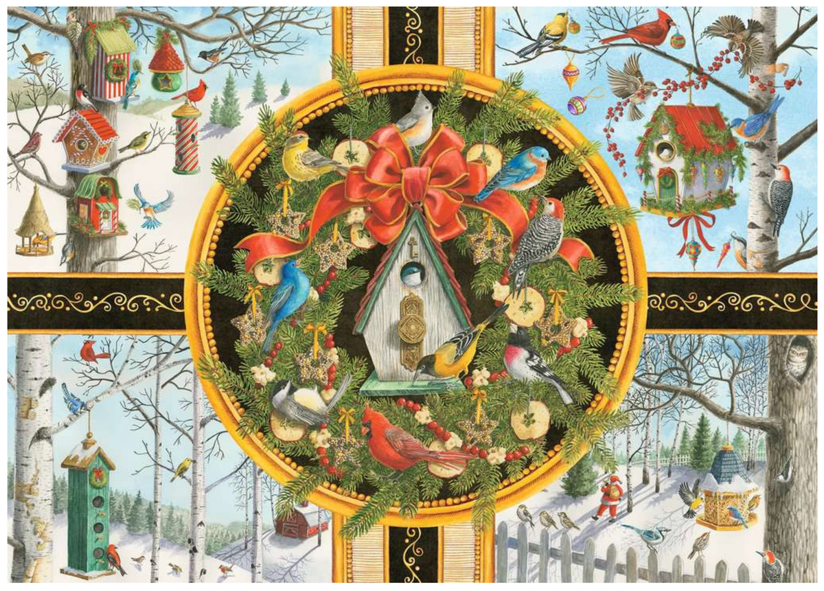 Erwachsenenpuzzle 500 Large Pieces - Singvögel im Winter