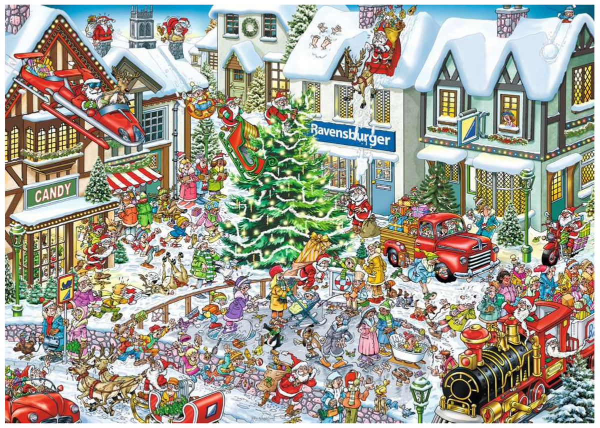 Weihnachtspuzzle 1000 Teile - Wimmelbild Weihnachten von Ray Nicholson