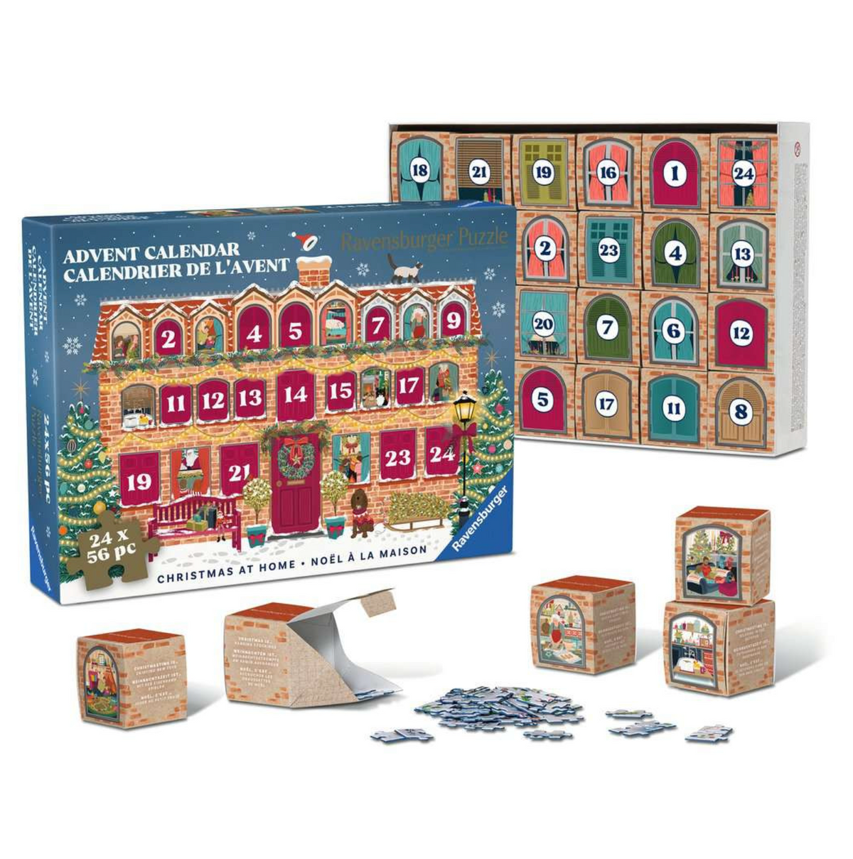 Puzzle-Adventskalender 24x56 Teile - Christmas at Home