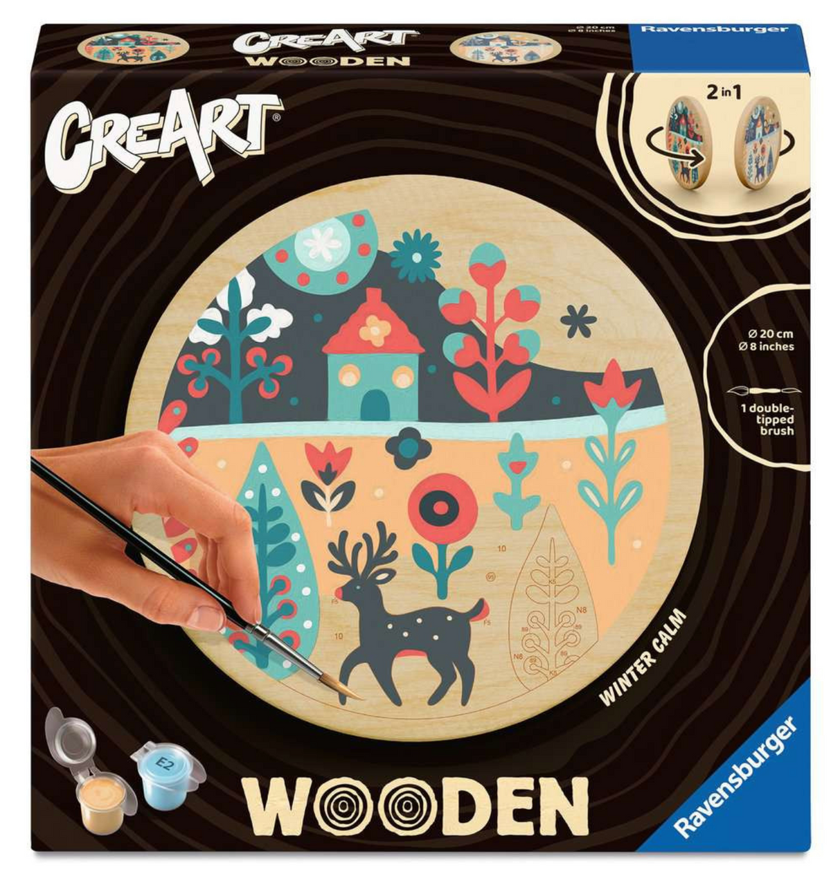 CreArt, Malen nach Zahlen Wooden - Winterruhe