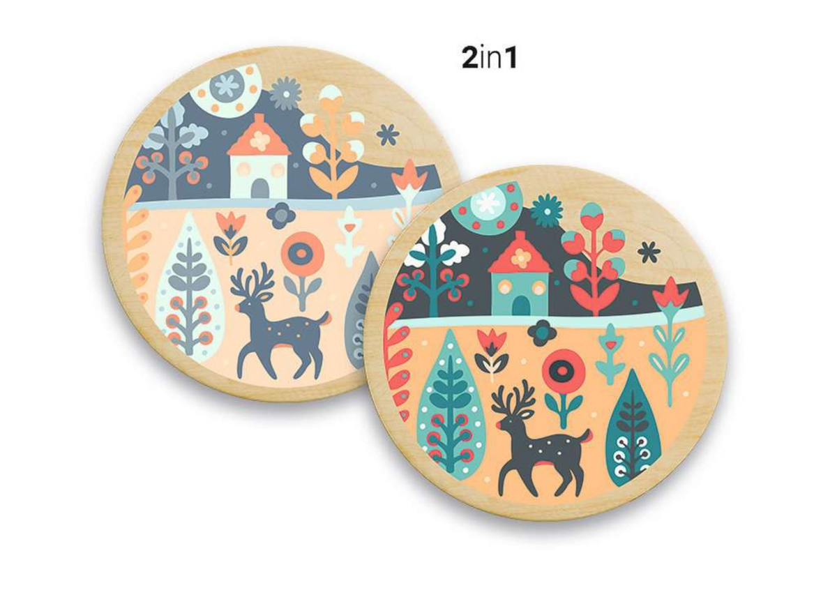 CreArt, Malen nach Zahlen Wooden - Winterruhe